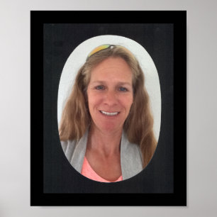 Poster Adicionar Quadro Oval Preto de Fotografia