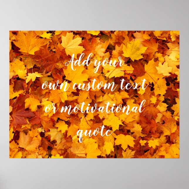 Poster Adicionar Seu Próprio Texto Personalizado Ou Cota  (Frente)