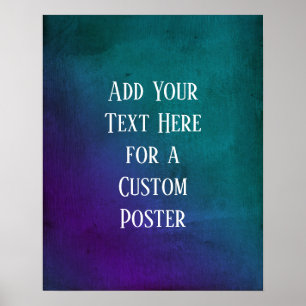 Poster Adicionar Seu Texto Personalizado Roxo E Grunha De