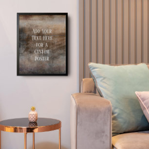 Poster Adicionar Seu Texto Personalizado Vintage Terra To