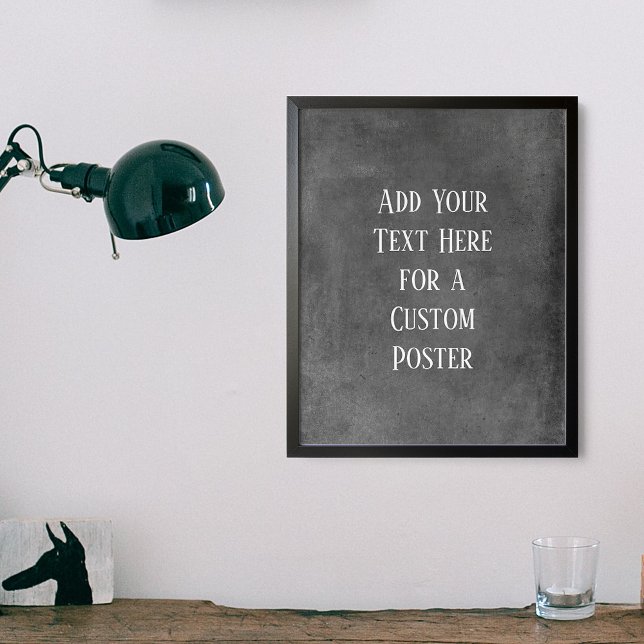 Poster Adicionar Sua Cinza de Negrito de Texto Personaliz (Criador carregado)