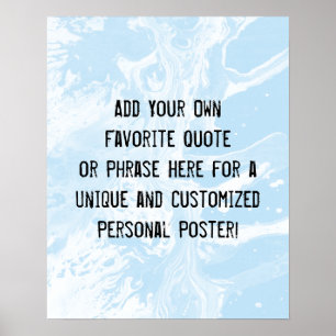 Poster Adicionar Sua Cotação Personalizada Marble Branc