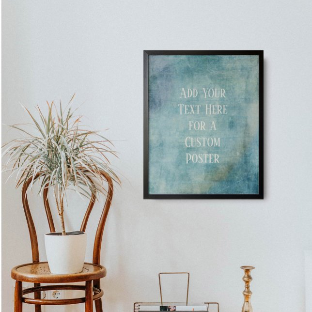 Poster Adicionar Sua Grunha De Teal Em Negrito De Texto P (Criador carregado)