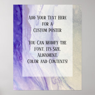 Poster Adicionar Sua Tinta De Álcool Abstrato Roxo De Tex