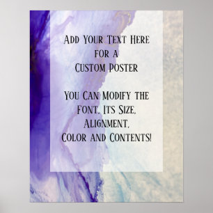 Poster Adicionar Sua Tinta De Álcool Abstrato Roxo De Tex