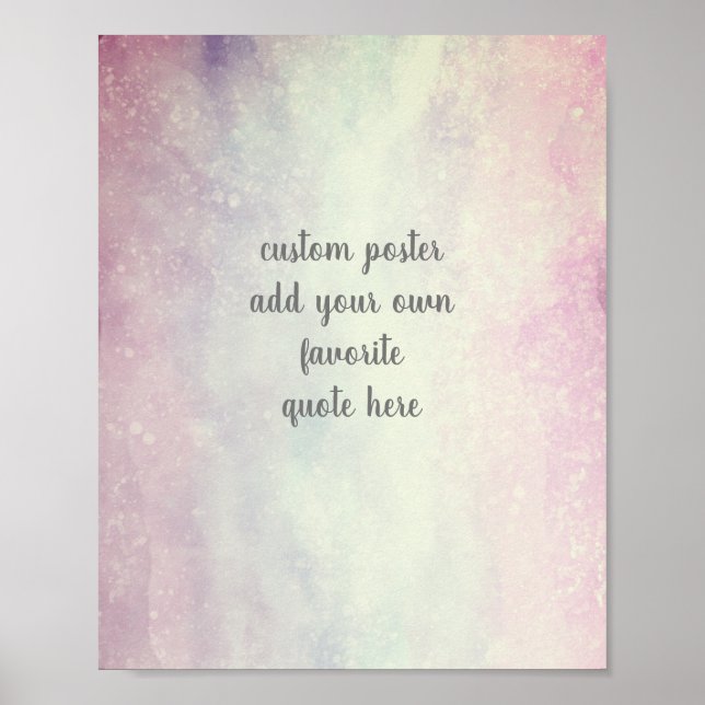 Poster adicionar uma cota pintada aquarela (Frente)