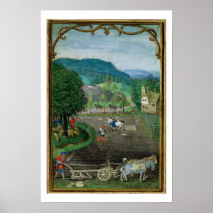 Pôster Adicione 18855 outubro: ploughing e semeando, de