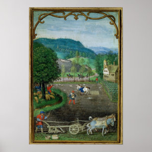 Pôster Adicione 18855 outubro: ploughing e semeando, de