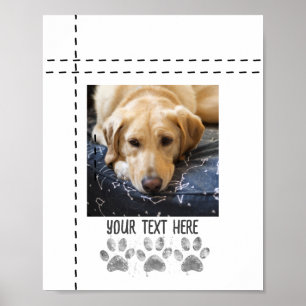 Poster adicione a foto do seu animal de estimação arte d