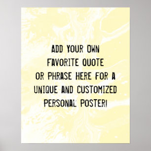 Poster Adicione a sua citação personalizada - mácula bran