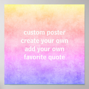 Poster adicione a sua própria aspas cor d'água rosa e rox