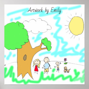 Poster Adicione a Trabalho de arte do seu Filho a isto