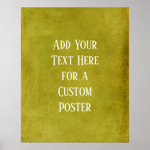 Poster Adicione o Grunar Amarelo da Mostarda de Texto Per