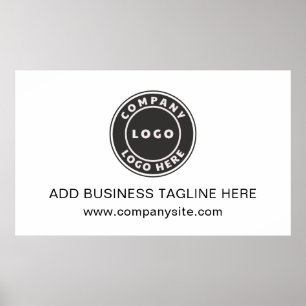 Poster Adicione o logotipo de sua empresa e o site da emp