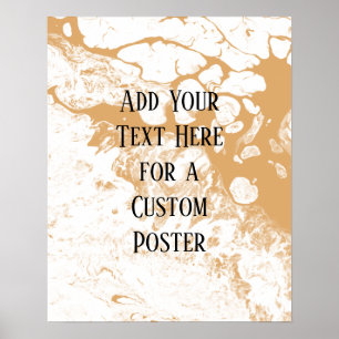 Poster Adicione o seu texto personalizado, branco e bolso