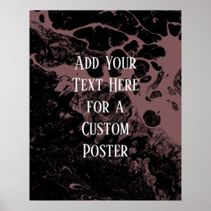 Poster Adicione o seu texto personalizado Rosa marble pre