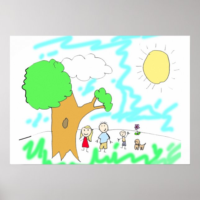 Poster Adicione o Trabalho de arte do seu filho a isto (Frente)