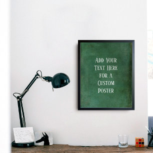 Poster Adicione Seu Grunge Verde Escuro Rico De Texto Per