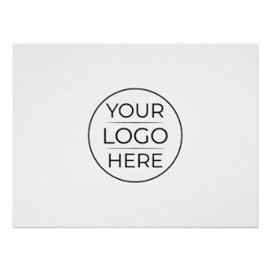 Pôster Adicione Seu Logotipo Empresarial Simples