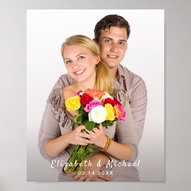 Poster Adicione seu Modelo de nome de foto (Frente)