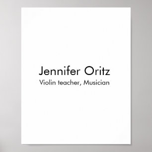 Poster Adicione seu nome de músico de professor de música