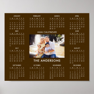 Poster Adicione Seu Próprio Calendário de Fotos da Famíli