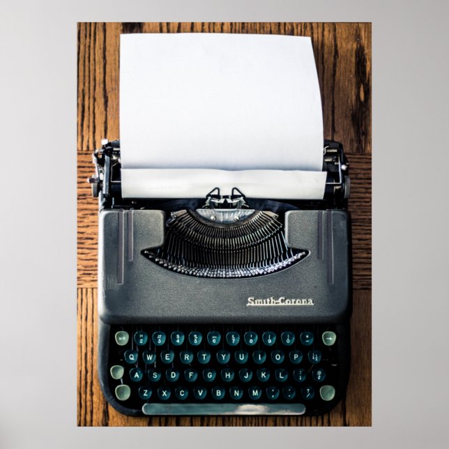 Pôster Adicione seu próprio texto ao papel de máquina de  (Frente)