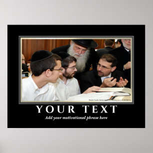 Poster Adicione Seu Texto Judeu Yeshiva Torah Learning