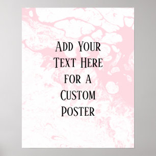 Poster Adicione seu texto personalizado, branco e bolinho