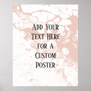 Poster Adicione seu texto personalizado, branco e esmagad