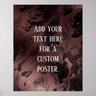 Poster Adicione seu texto personalizado em Rosa Dourado e