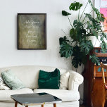 Poster Adicione seu texto personalizado marrom e verde<br><div class="desc">O fundo é coberto por um gráfico riscado, angustiado, vítreo, granulado, em tons de verde e marrom, com pistas de azul e creme. Sobre isso, foi adicionado um campo modelo para o seu texto. Use este espaço para adicionar sua citação ou sentimento favoritos. Talvez seja engraçado. Talvez você precise de...</div>