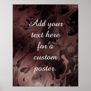 Poster Adicione seu texto personalizado no Rosa Dourado e
