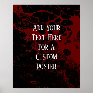 Poster Adicione seu texto personalizado, preto e borrado