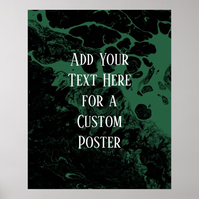 Poster Adicione seu texto personalizado, preto e branco (Frente)