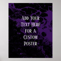 Adicione seu texto personalizado, preto e roxo