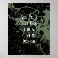 Adicione seu texto personalizado, preto e verde-ol