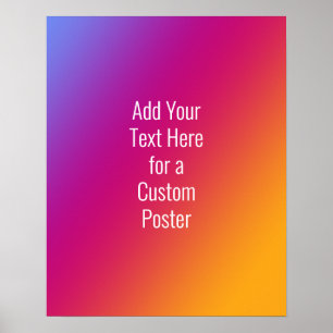 Poster Adicione Seu Texto Personalizado Sans-Serif Cor-de