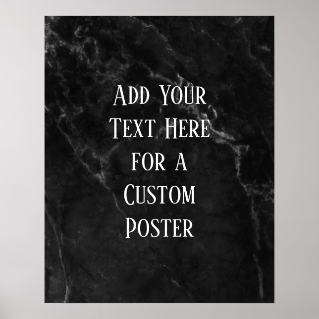 Poster Adicione Seu Texto Personalizado Sobre O Marble Pr (Frente)
