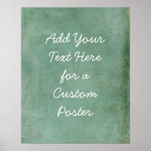 Poster Adicione Seu Texto Personalizado, Subtil Turquoise