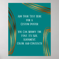 Adicione Seu Texto Personalizado Texto Dourado Esc