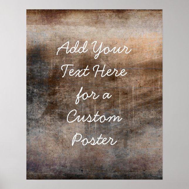 Poster Adicione Seu Texto Personalizado Vintage Terra Ton (Frente)