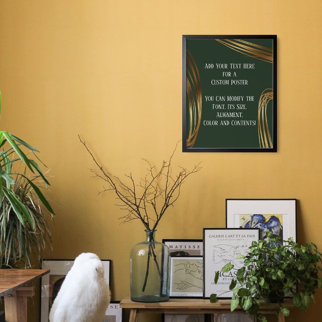 Poster Adicione Seus Ovais Dourados Escrivados De Texto E (Criador carregado)