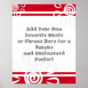 Poster Adicione Sua Cota Personalizada Listras Flores Ver