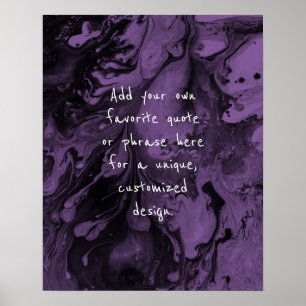 Poster Adicione Sua Cotação Personalizada Mármore Preto,