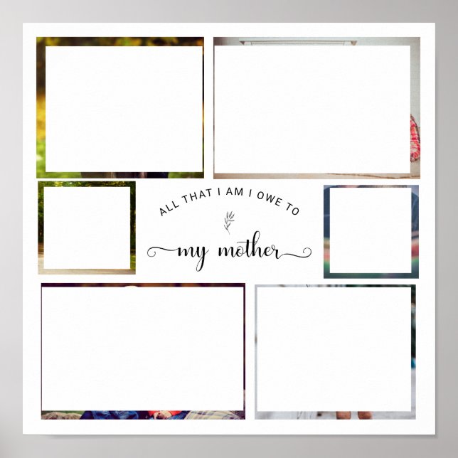 Poster Adicione sua própria Cólula Fotográfica Mãe Melhor (Frente)