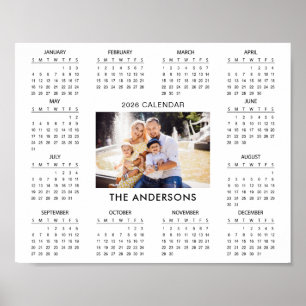 Poster Adicione sua própria foto de família Calendário 20