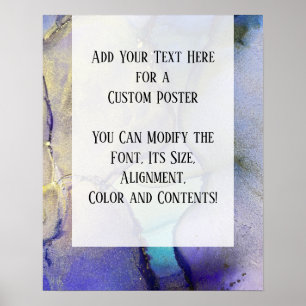 Poster Adicione Sua Tinta De Álcool De Abstrato Orgânic