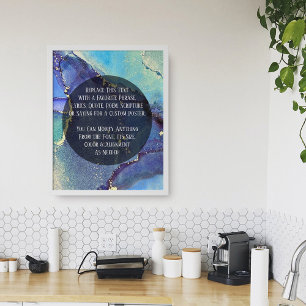 Poster Adicione Sua Tinta Orgânica De Abstrato De Texto P