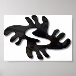 Pôster Adinkra-negro brilhante da paz